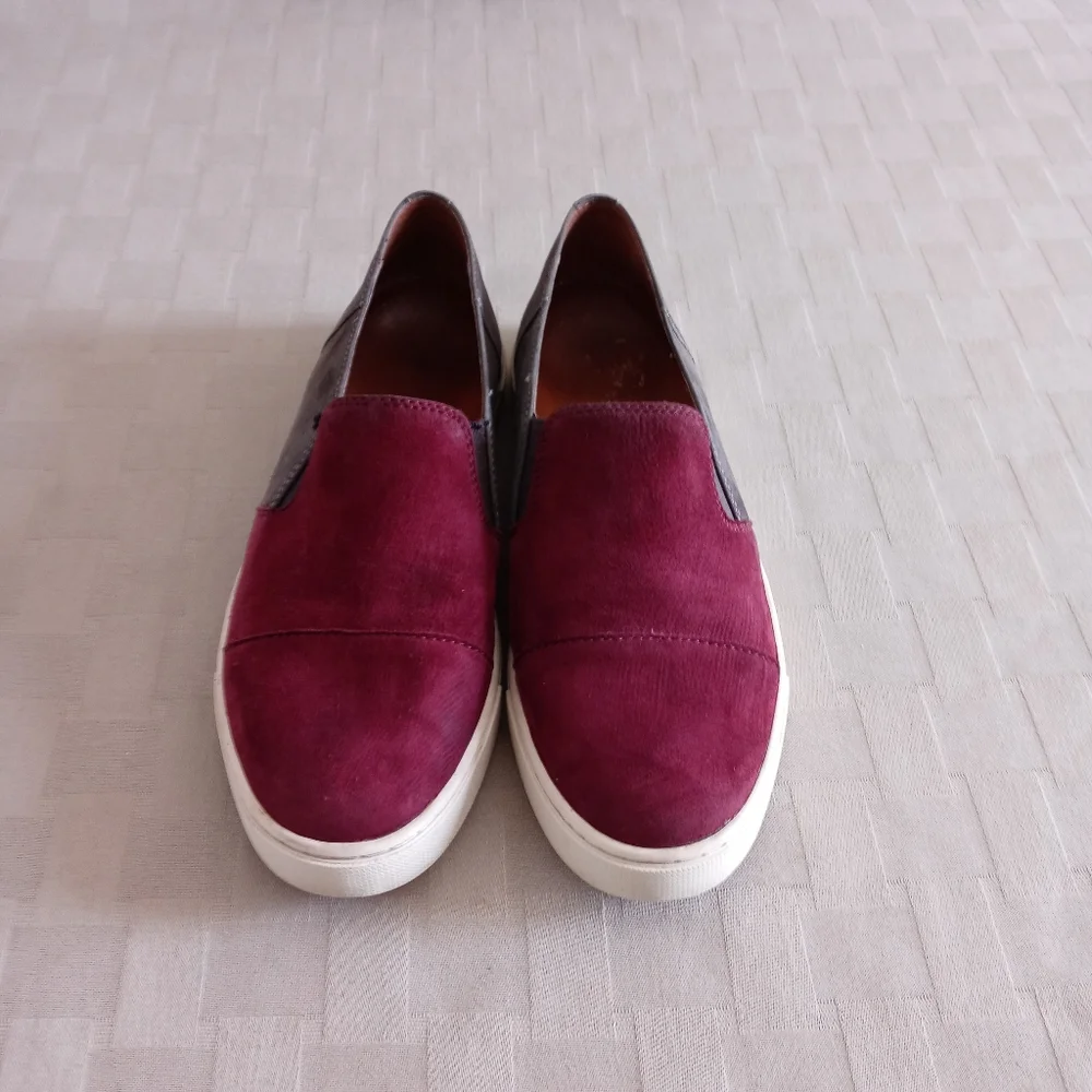 Frye Color Block Suede Gemma Cap Slip On Sneakers